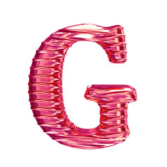 Fluted pink symbol. letter g