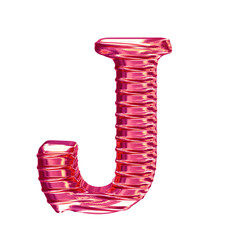 Fluted pink symbol. letter j