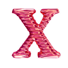 Fluted pink symbol. letter x