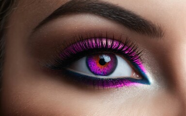 Obraz premium Beautiful eye closeup, photorealistic rendered image