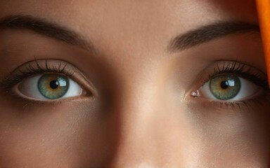 Obraz premium Beautiful eye closeup, photorealistic rendered image
