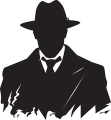 Regal Rogues Vector Icon for Mafia Elegance Tailored Ties Mafia Crest Design