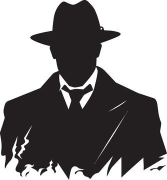 Regal Rogues Vector Icon for Mafia Elegance Tailored Ties Mafia Crest Design