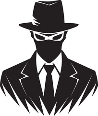 Organized Crime Overture Mafia Vector Icon Tailored Tyranny Emblem of Mafia Boss Attire