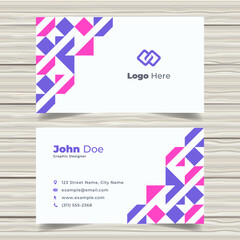 Modern Geometric Corporate Name Card Branding Template