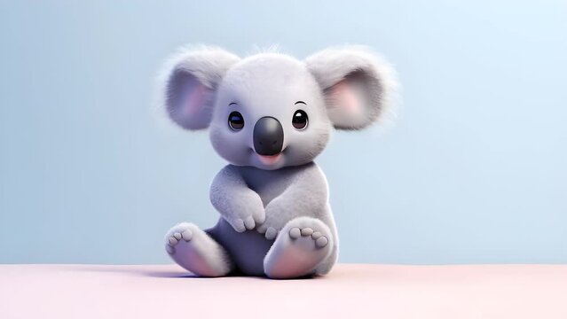 Adorable Koala in Soft Pop Style
