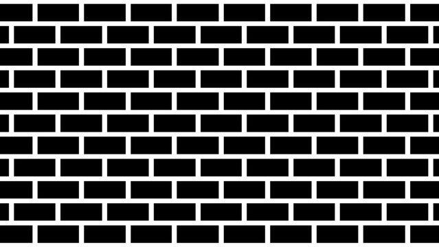 Black brick wall as background