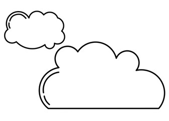 Cute Cloud Line Doodle