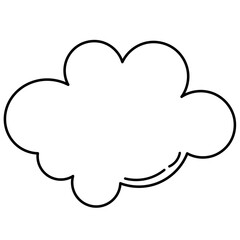Cute Cloud Line Doodle
