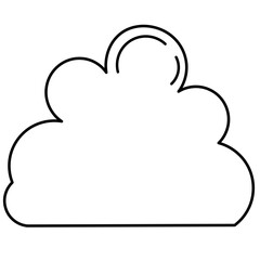 Cute Cloud Line Doodle