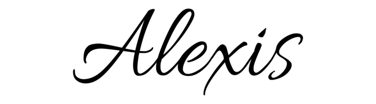 Alexis - black color - name - ideal for websites, emails, presentations, greetings, banners, cards, books, t-shirt, sweatshirt, prints, cricut, silhouette,	