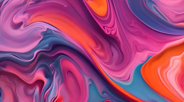 Acrylic painting abstract wavy liquid background