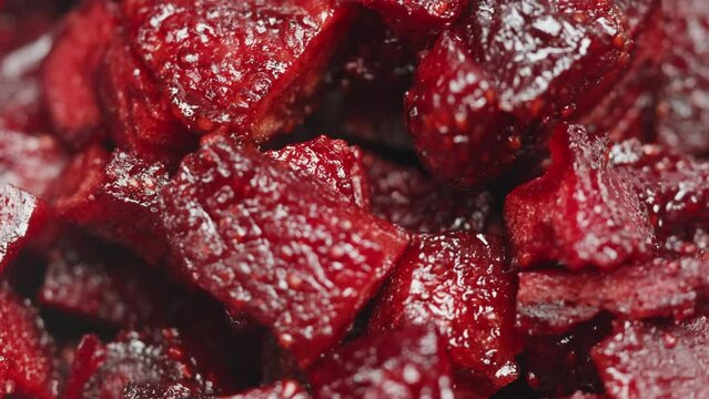 Strawberries raspberries candied fruits close-up. Berries dried fruits in sugar