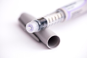 Close-up Insulin syringe pen 
