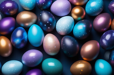  Abstract Galaxy Easter Eggs 