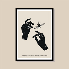 Abstract print poster design template. Hand drawn minimal design for wallpaper, wall decor, print, postcard, cover, template, banner.