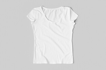 Women's crew neck t-shirt mockup.