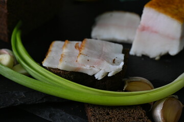 lard vodka and black bread, the concept of the holiday
bacon vodka and black bread, the concept of...
