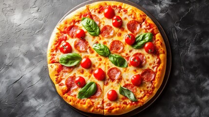Delicious Napoli pizza takes center stage in this appetizing food photography.
