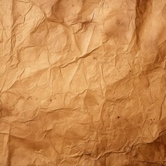 Fototapeta premium Brown recycled craft paper texture background. Abstract brown material old vintage page very crumpled.