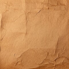 Brown recycled craft paper texture background. Abstract brown material old vintage page very crumpled.