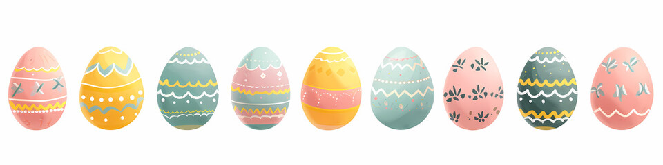 Easter Egg Banner or Footer, repeating tile