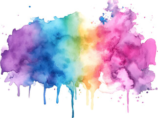 Fototapeta premium watercolor stain with color gradient