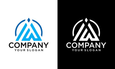 IW Letter logo, Letter logo design, Creative Logo Design,