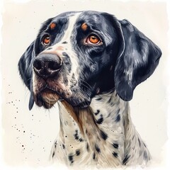 Illustration of Dog. Dog Portrait. 