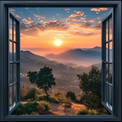 Window With Mountain View