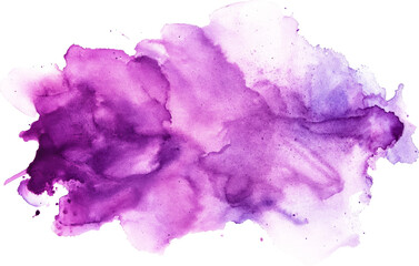 purple watercolor stain texture element for design