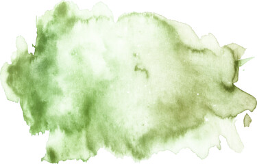 Obraz premium green texture watercolor paint stains