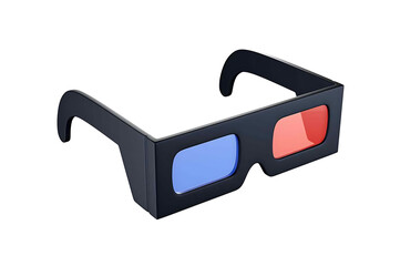 a pair of 3d glasses on a white background