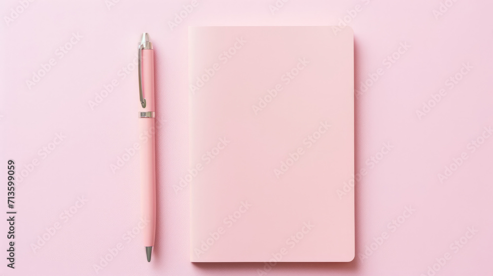 Poster table desk notepad notebook empty space background diary open copy white blank paper education