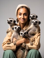 Caring Female Zookeeper, AI Generated