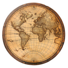 The Equator on a World Map.. Isolated on a Transparent Background. Cutout PNG.