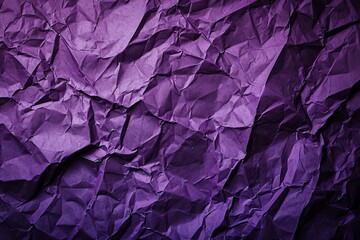 Textured background of crumbled purple paper