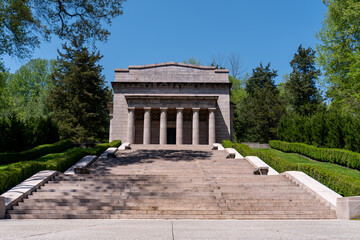 Hodgenville, Kentucky: Abraham Lincoln Birthplace National Historical Park. Memorial building built...