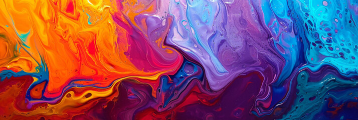 vibrant liquid painting abstract background, generative AI