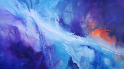 Abstract Dark Purple and Blue Fluid Movements Oil Painting Texture Background in Pastels