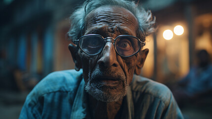 Fototapeta premium Portrait of an Old Man. Generative AI