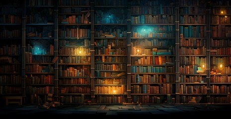 old books in the library