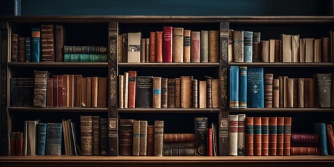 shelves with books