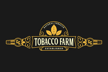 High quality tobacco, cigar and cigarette product labels, luxury classic design style.