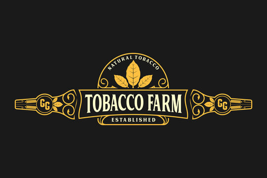 High quality tobacco, cigar and cigarette product labels, luxury classic design style.