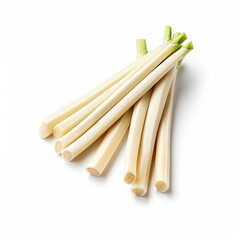 Elegant White Asparagus Isolated on White Background