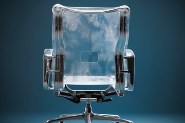 Transparent view of an office chair viewed from the back. Generative AI