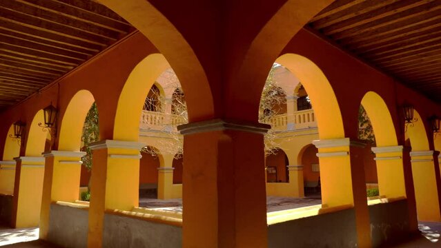 Interior of the San Agustin de las Cuevas Church in the historic center of Tlalpan, Mexico city, Mexico.