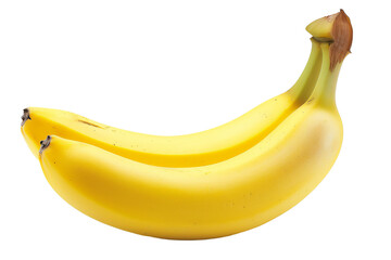 Ripe yellow banana, png file cut out and isolated on a transparent background, stock illustration image