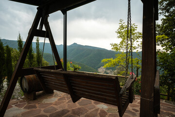 Scenic View from Mountain Swing